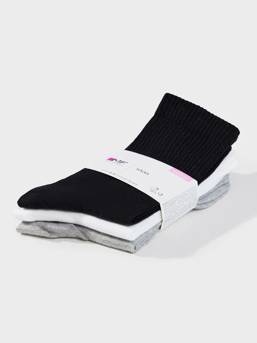 Носки 3 пары Mark Formelle (Марк Формэль) 217A-1334/белый /сер.меланж /черный/ - фото 13