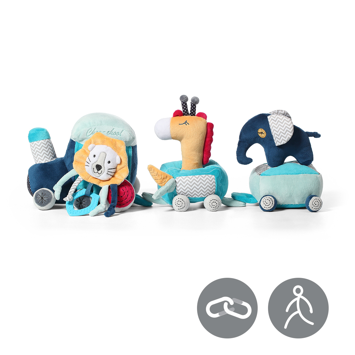 Игрушка мягкая Babyono SAFARI TRAIN 18 см - фото 8