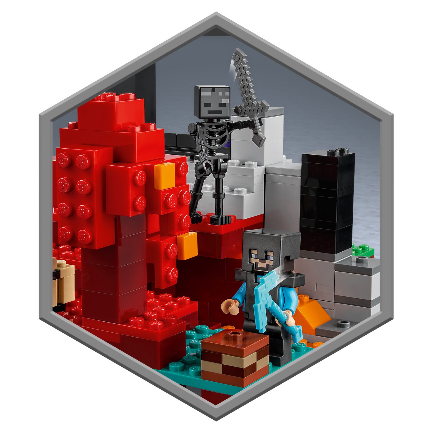 Конструктор LEGO Minecraft Разрушенный портал 316 дет. - фото 9