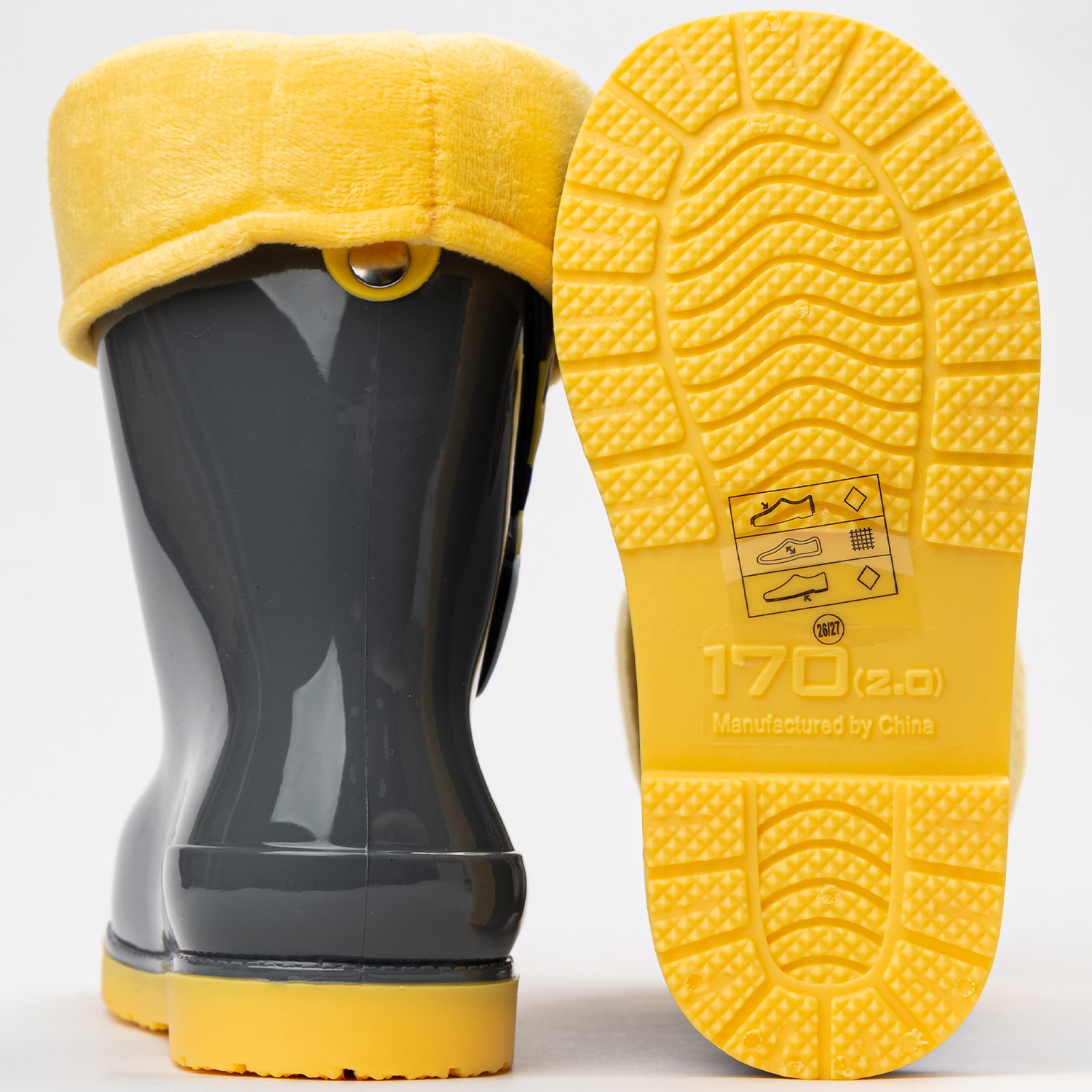 Резиновые сапоги TikkaGo 7B04_2025-04_grey-yellow - фото 12