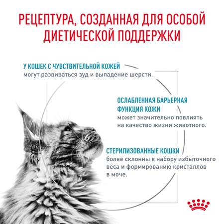 Корм для кошек ROYAL CANIN Skin Coat для поддержания защитных функций кожи 350г