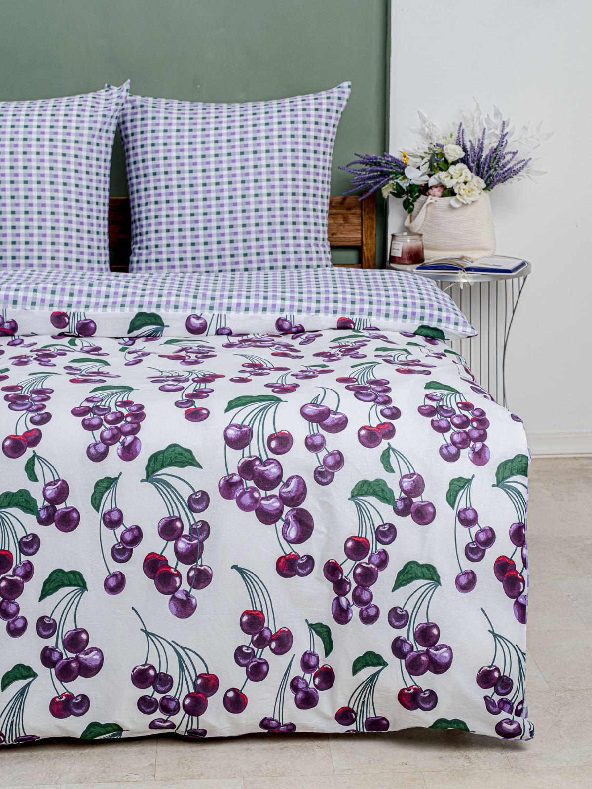 Комплект постельного белья LOVEBERRY Черешня полутораспальный 4 предм. - фото 3