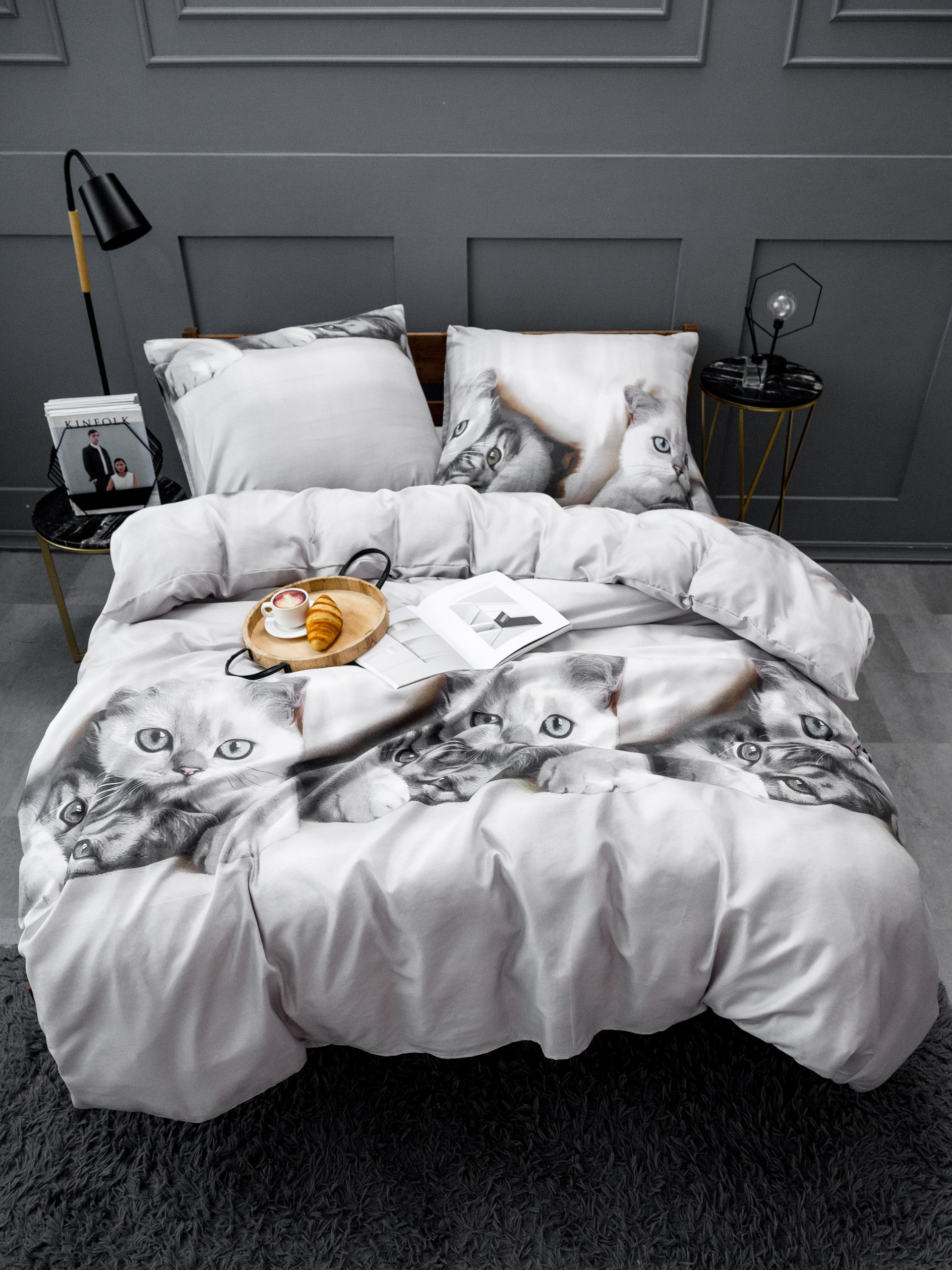 Комплект постельного белья PAVLine Котик евро - фото 16