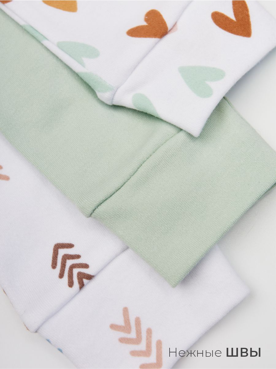 Штанишки 3 шт ШВЕЙНЫЕ ИСТОРИИ ползункисердечки - фото 3