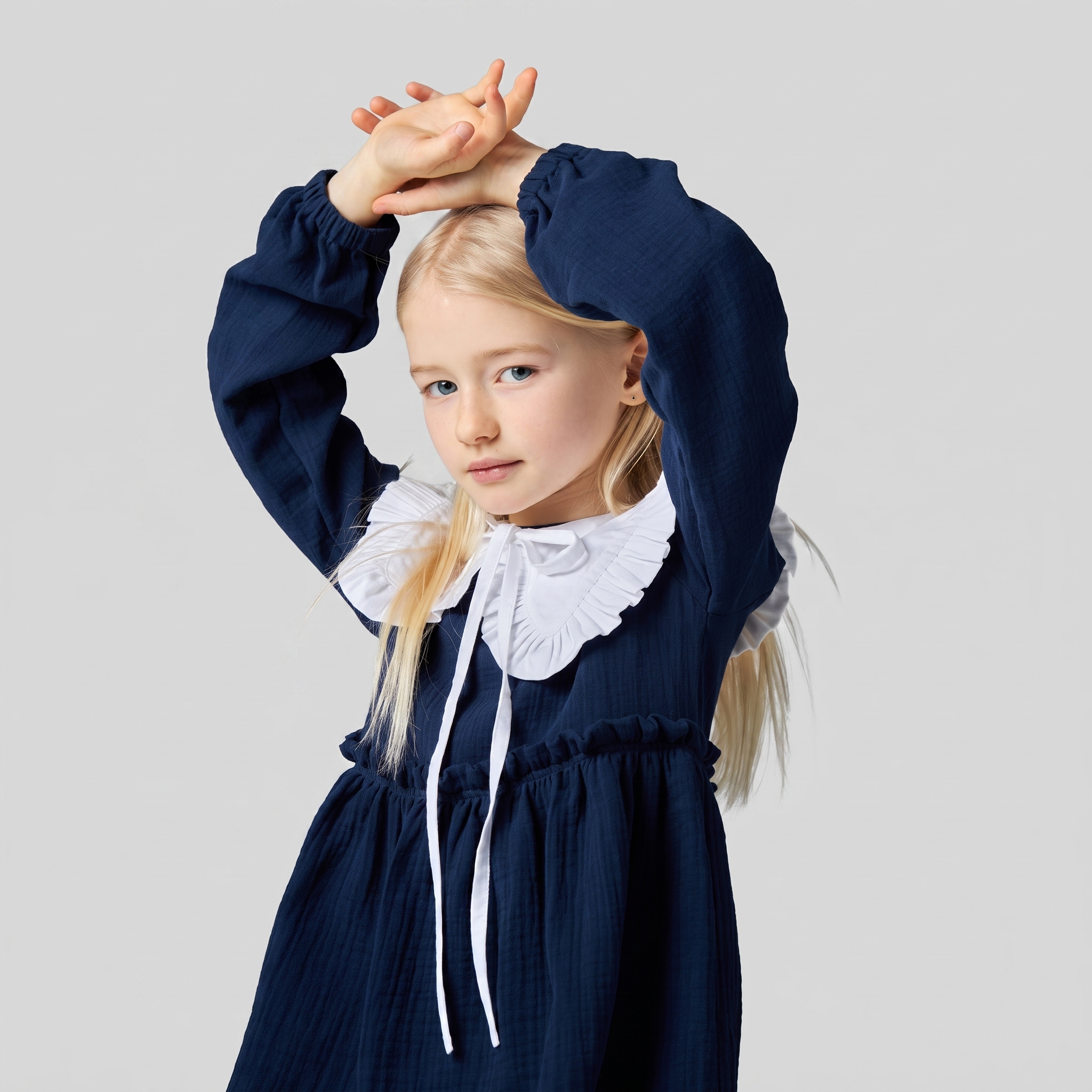 Платье TDD KIDS TD400/синий - фото 4