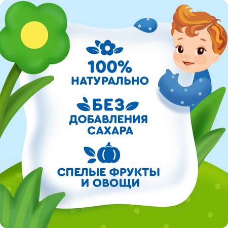 Пюре Агуша яблоко-тыква-персик-банан 90г с 6месяцев
