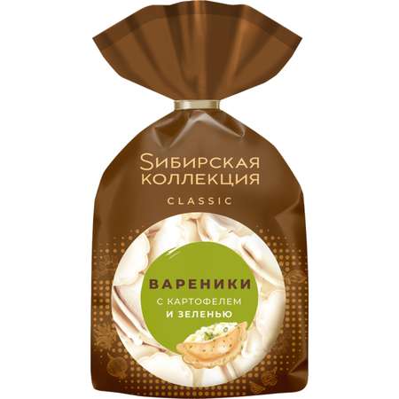 Вареники Сибирская коллекция с картофелем и зеленью 700г