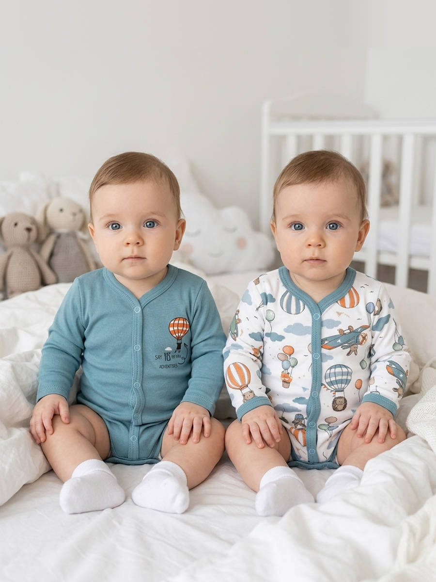 Изображение товара Комплект боди для новорожденных 2 шт Эскимо