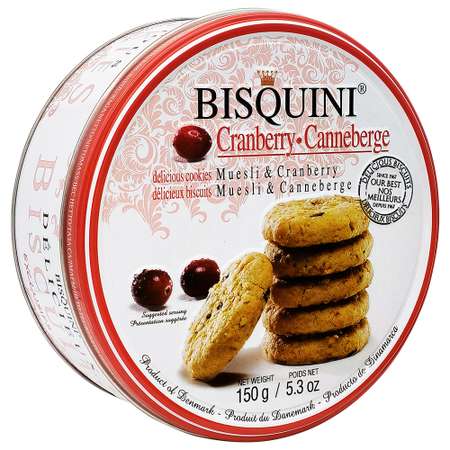 Печенье Bisquini Мюсли с клюквой