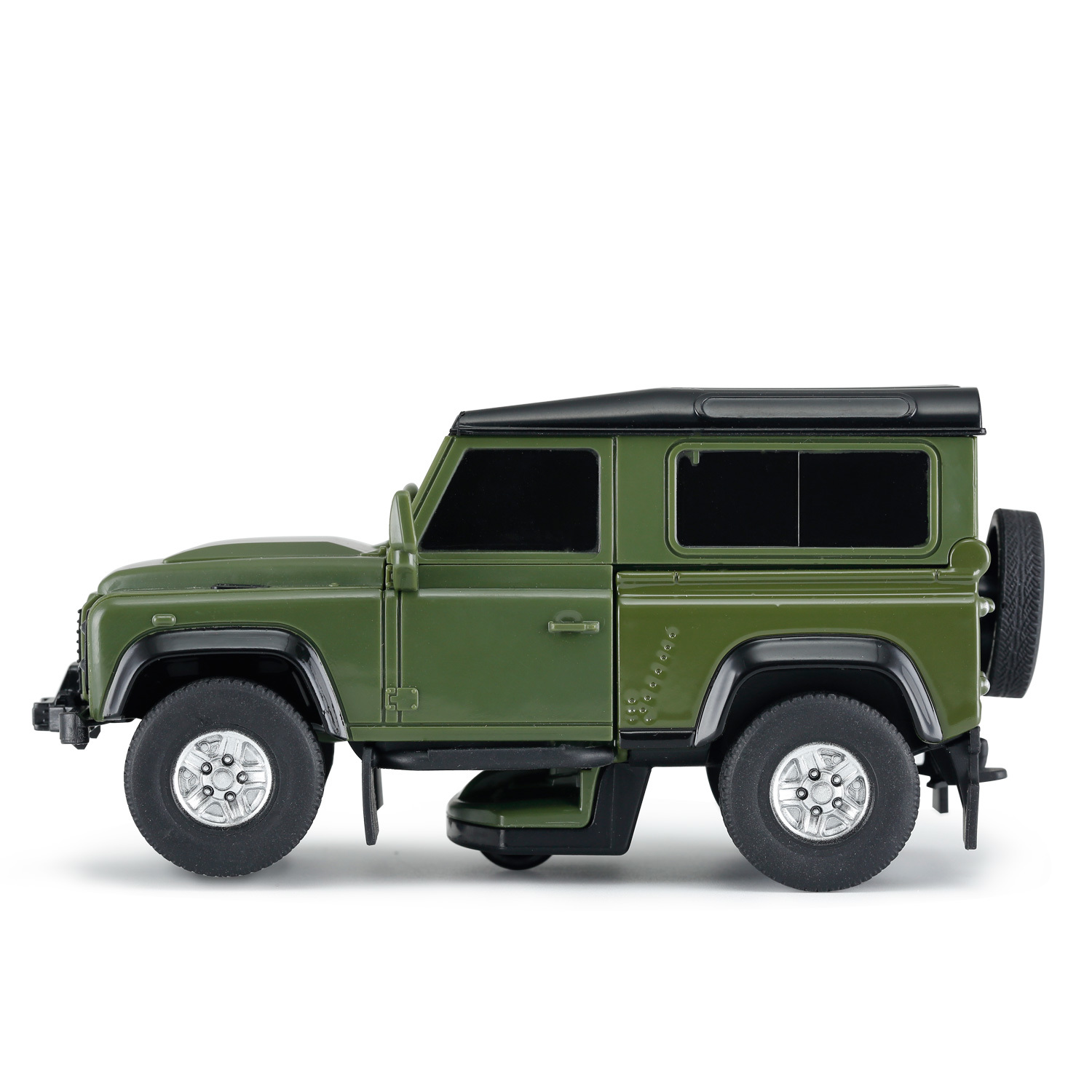 Автомобиль Rastar Land Rover Defender Трансформер 1:32 зеленый 62010 - фото 5