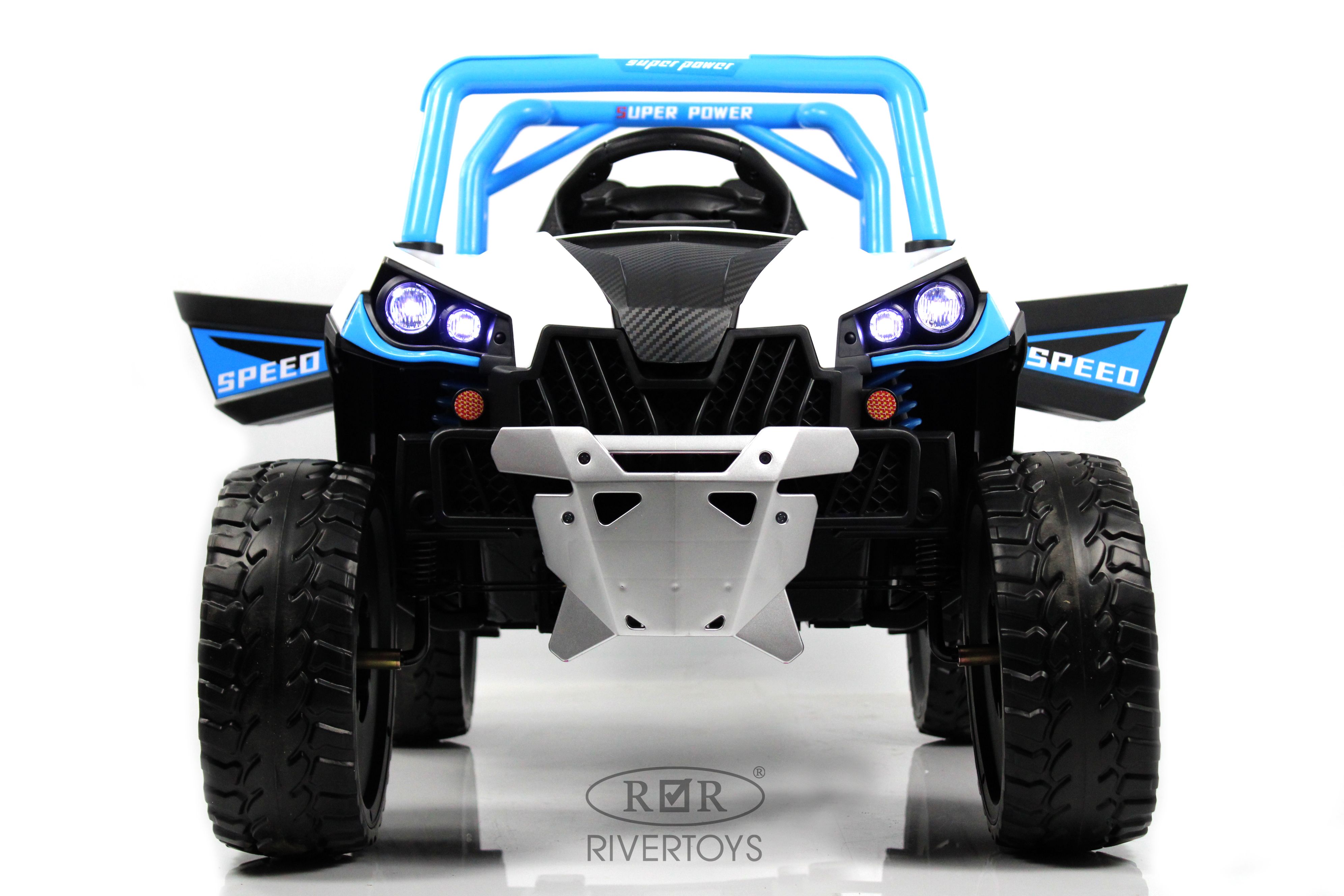Электромобиль RIVERTOYS F888FF-BLUE С пультом ДУ - фото 14