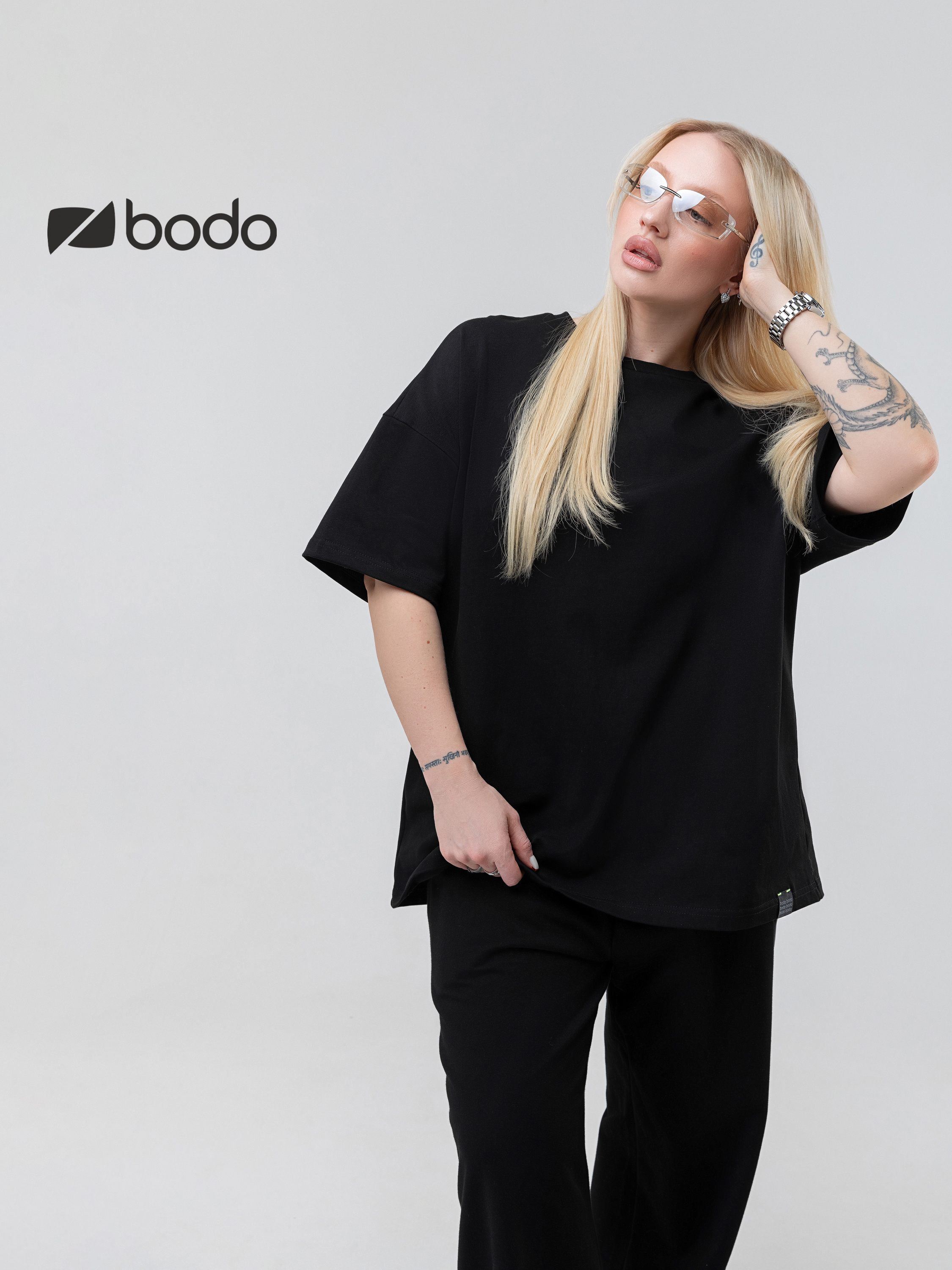 Футболка Bodo 36-138MU_черный (серый) - фото 4