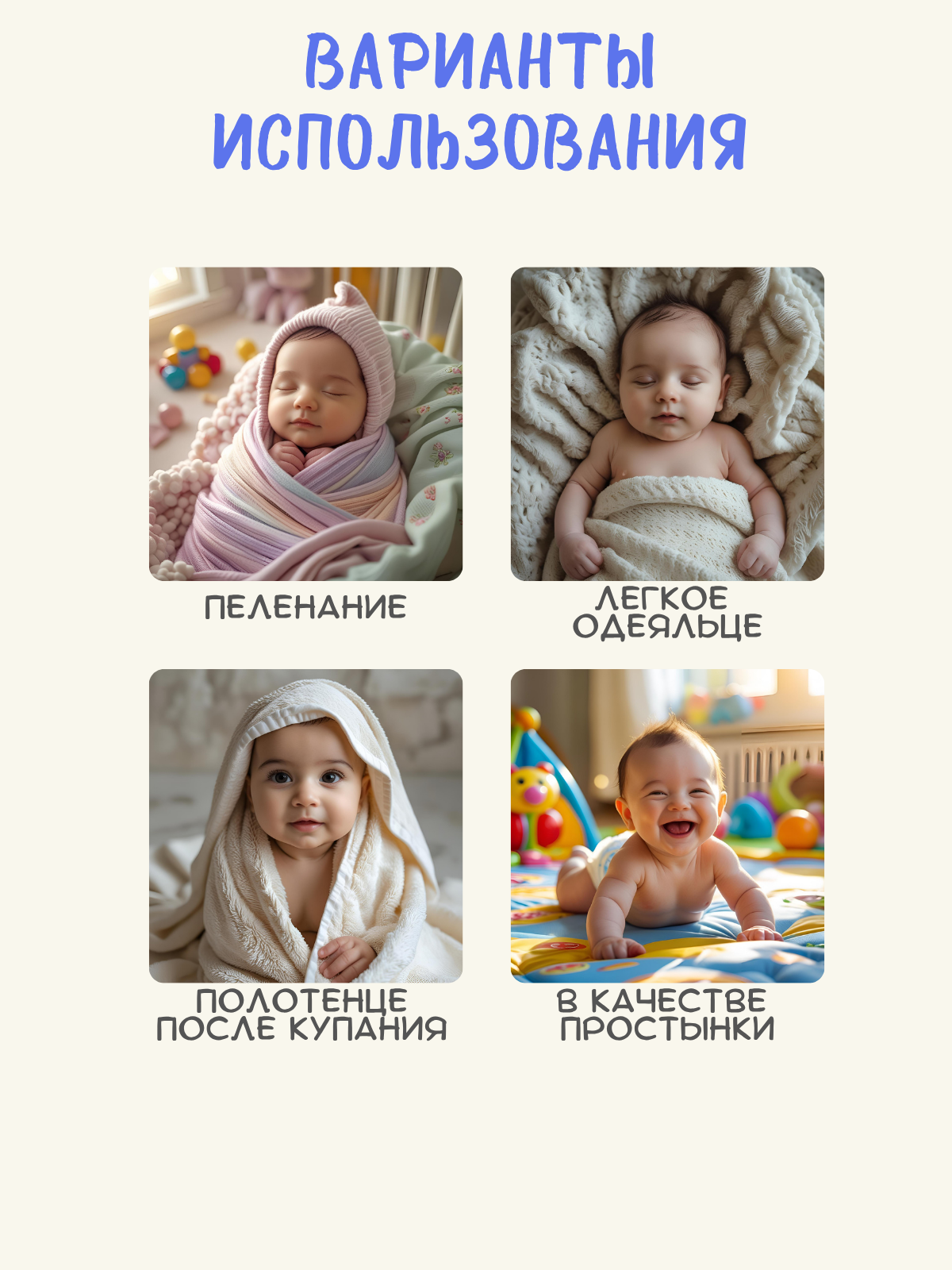 Пеленки фланелевые Чудо-Чадо для новорожденных «Сыночку/зверюшки» 85х120см 4 шт - фото 6