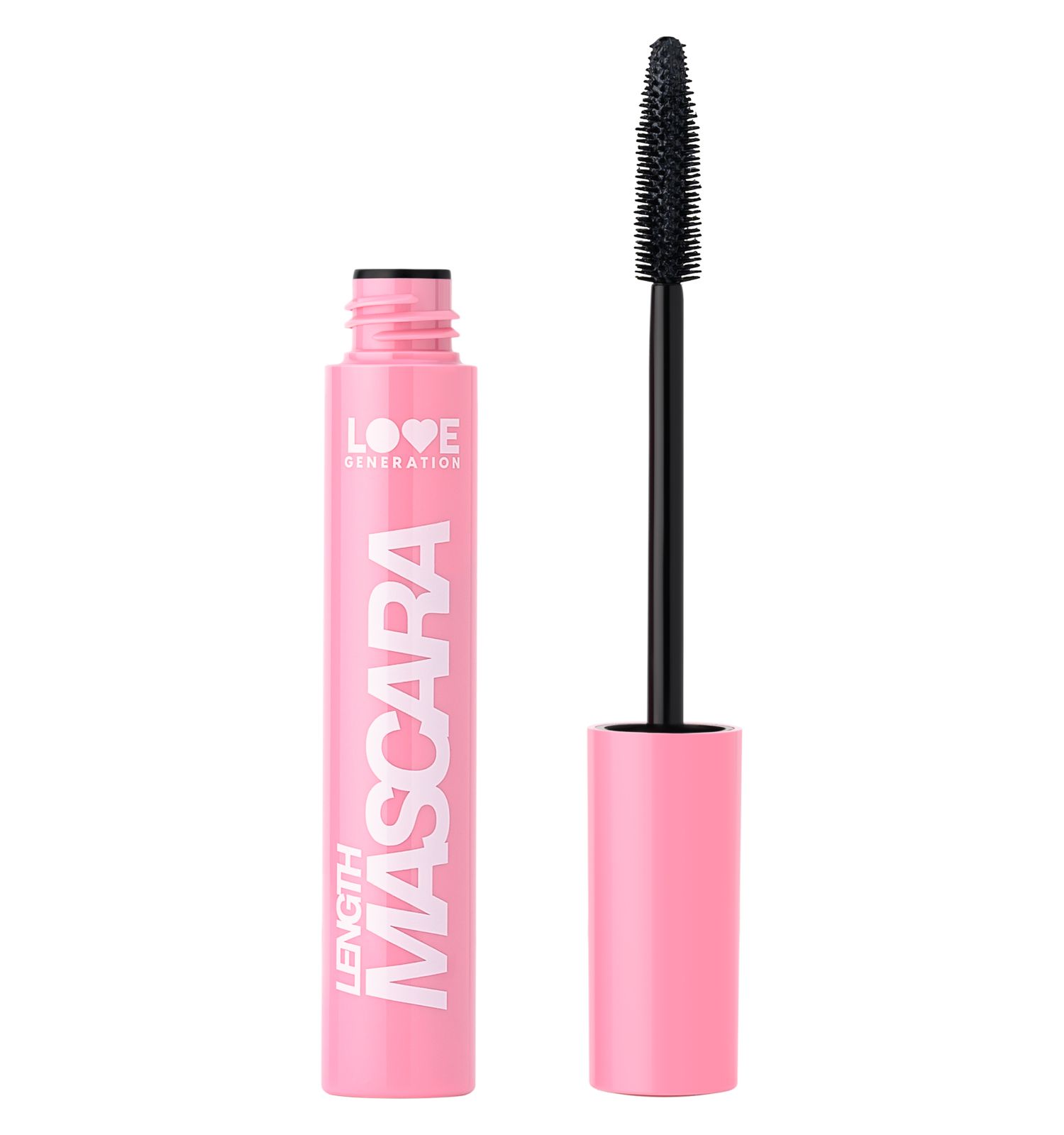 Тушь для ресниц Love Generation Length Mascara с эффектом удлинения ресниц силиконовая щеточка тон 01 черный 9мл - фото 1