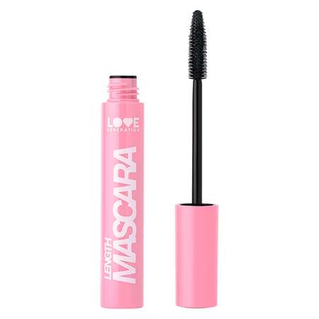 Тушь для ресниц Love Generation Length Mascara с эффектом удлинения ресниц силиконовая щеточка тон 01 черный 9мл