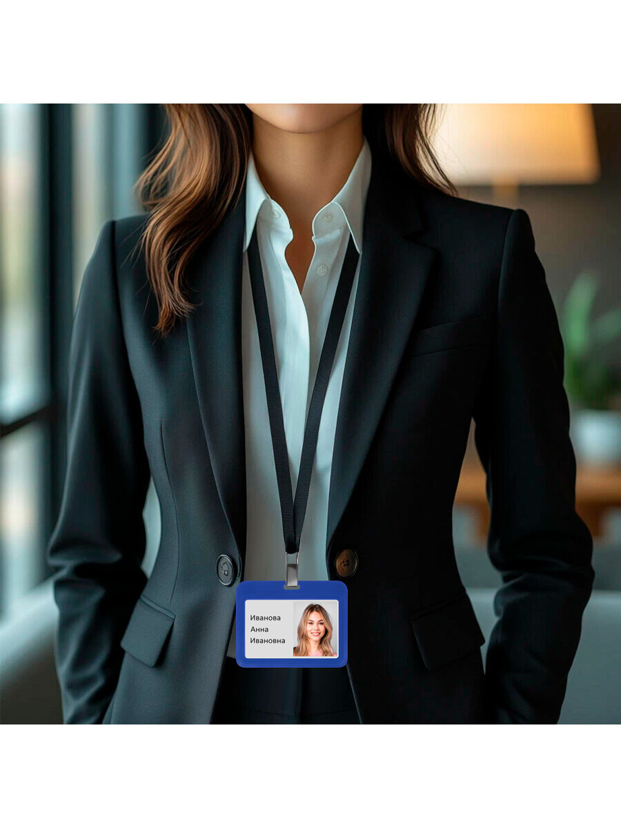 Бейдж Brauberg синий - фото 5