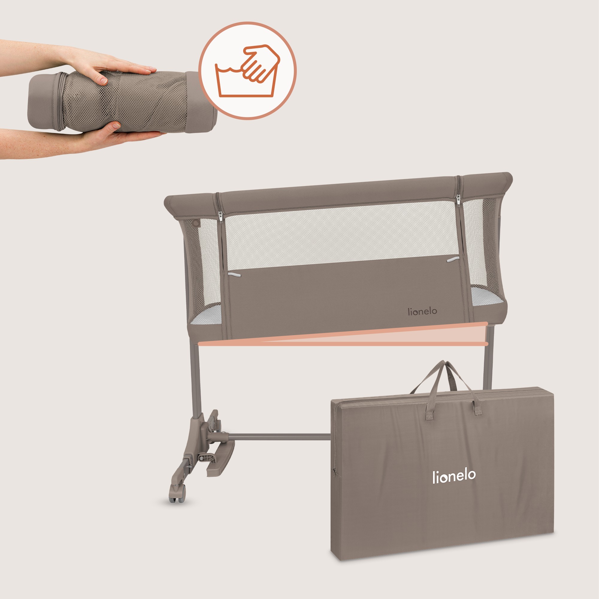 Колыбель Lionelo Pari коричневый - фото 8