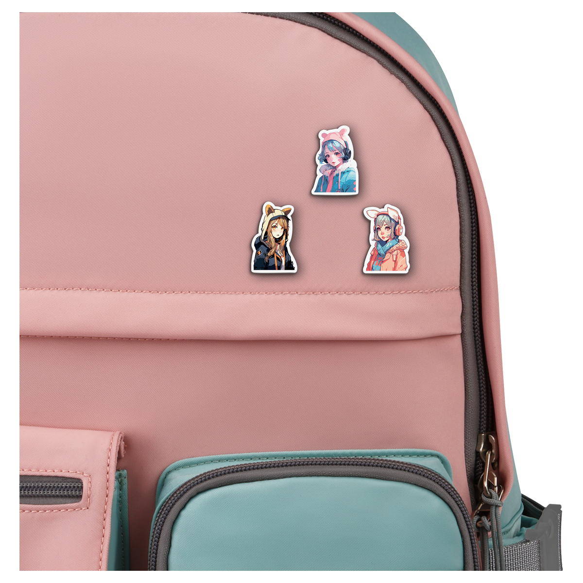 Значок Meshu Girls with ears 3 шт. - фото 2