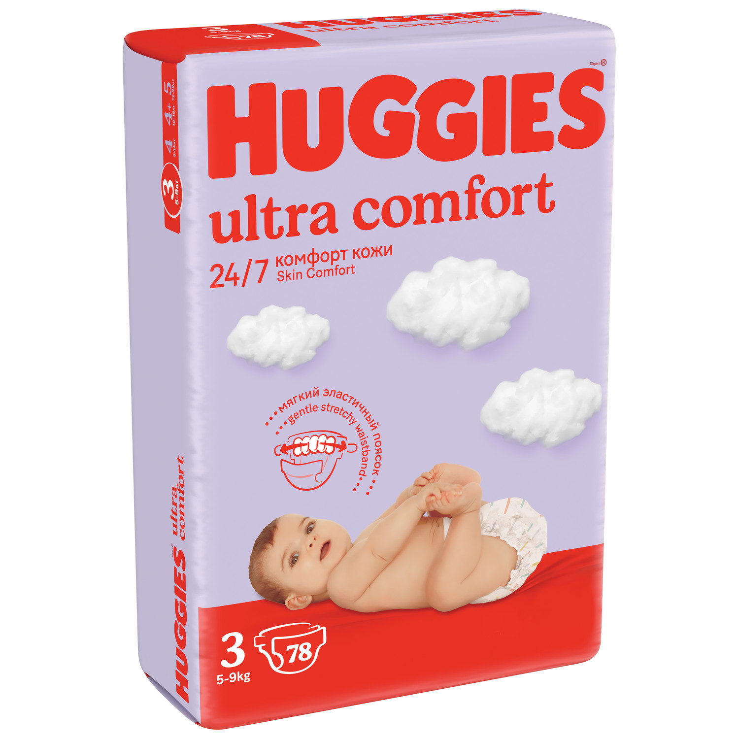 Подгузники Huggies Ultra Comfort 3 (5-9 кг) 78 шт. - фото 2