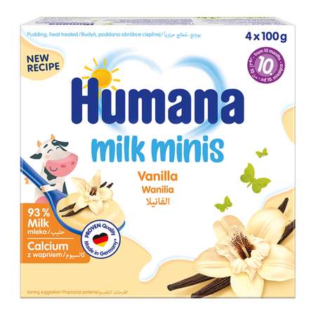 Пудинг Humana ванильный 100г*4шт с 10месяцев