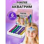 Аквагрим Funster Металлик краски 6 цв.