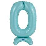 Шар GRABO Цифра 0 фольгированный Pastel-Blue 1207-4264