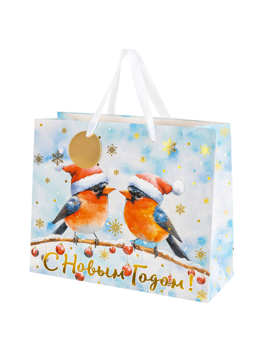 Пакет подарочный новогодний Золотая сказка пакетики для подарков и сладостей набор 4 штуки - фото 12