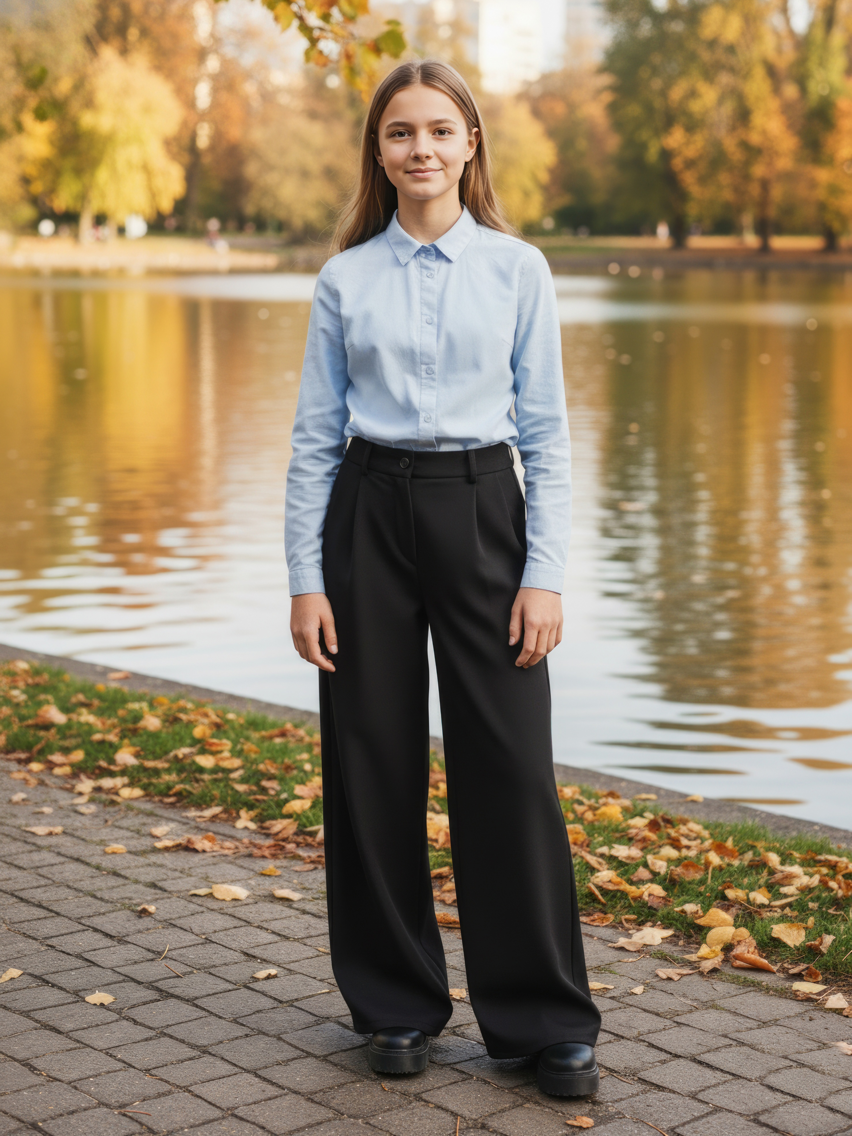 Брюки-палаццо СИНЯЯ МОДА WF501B-H39 - фото 19