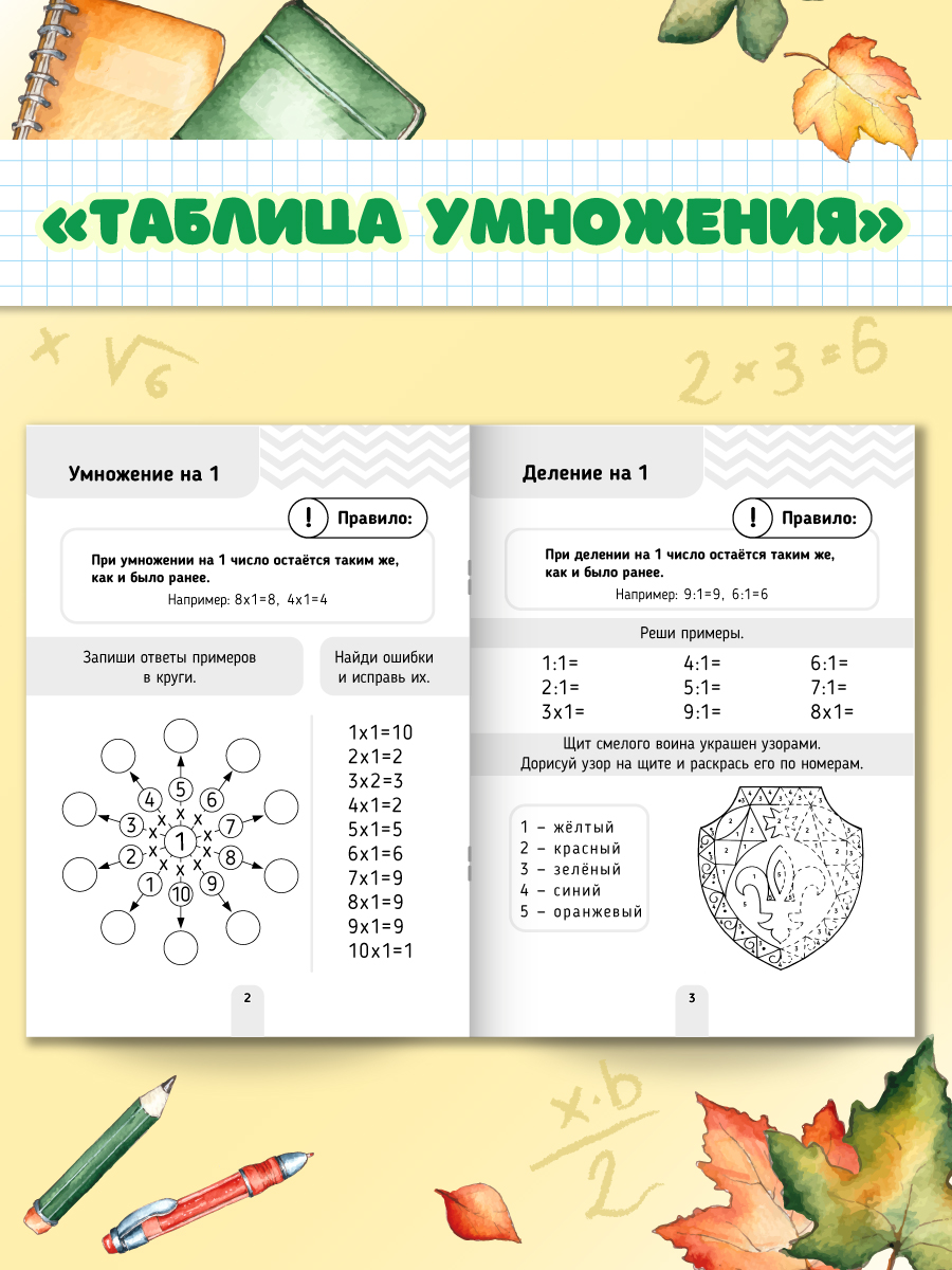Тетрадь-тренажер Проф-Пресс 2 шт. Словарные слова+Таблица умножения. А5 - фото 6