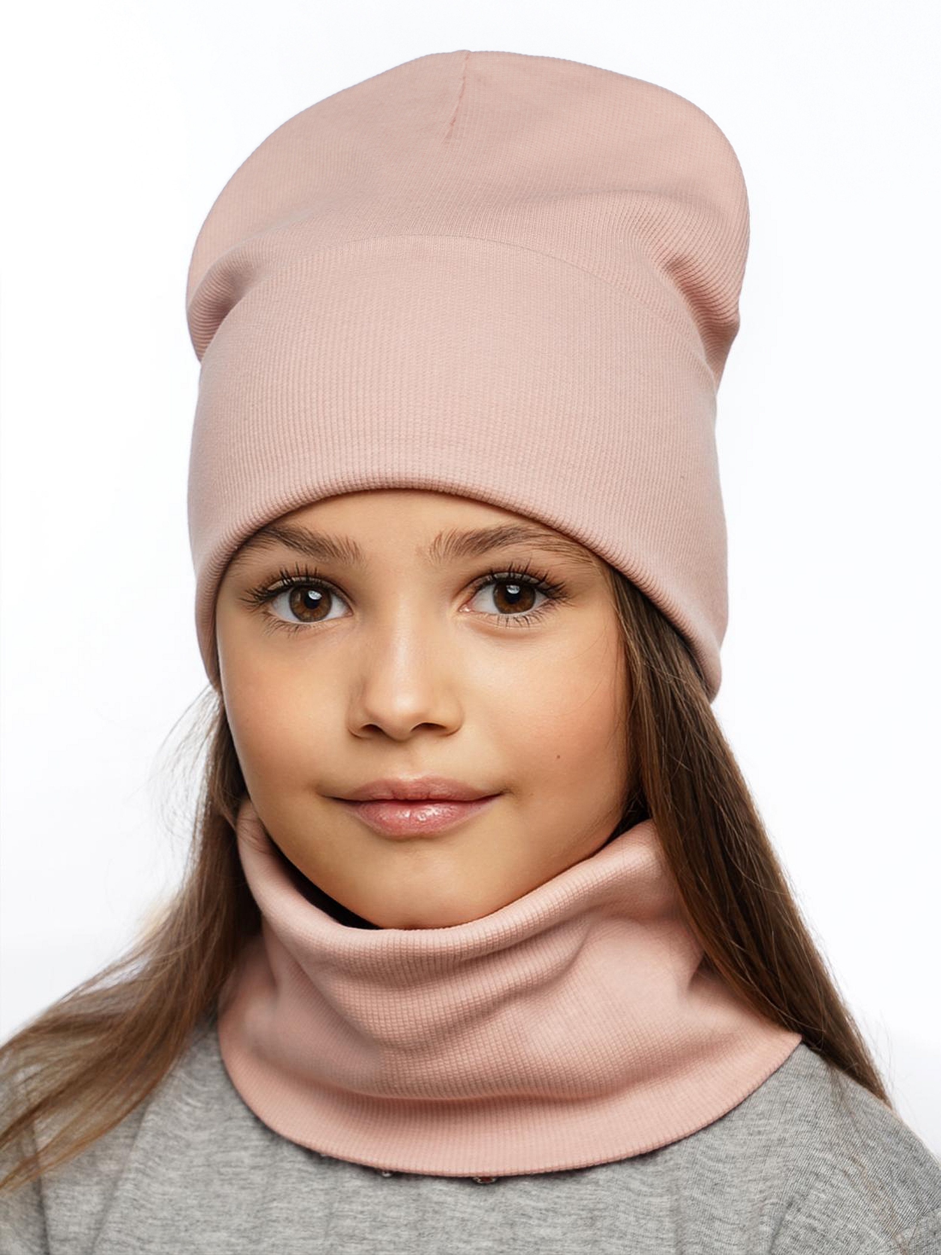 Шапка и снуд ПриКиндер U-Sp24554 Цвет: Пудра - фото 7