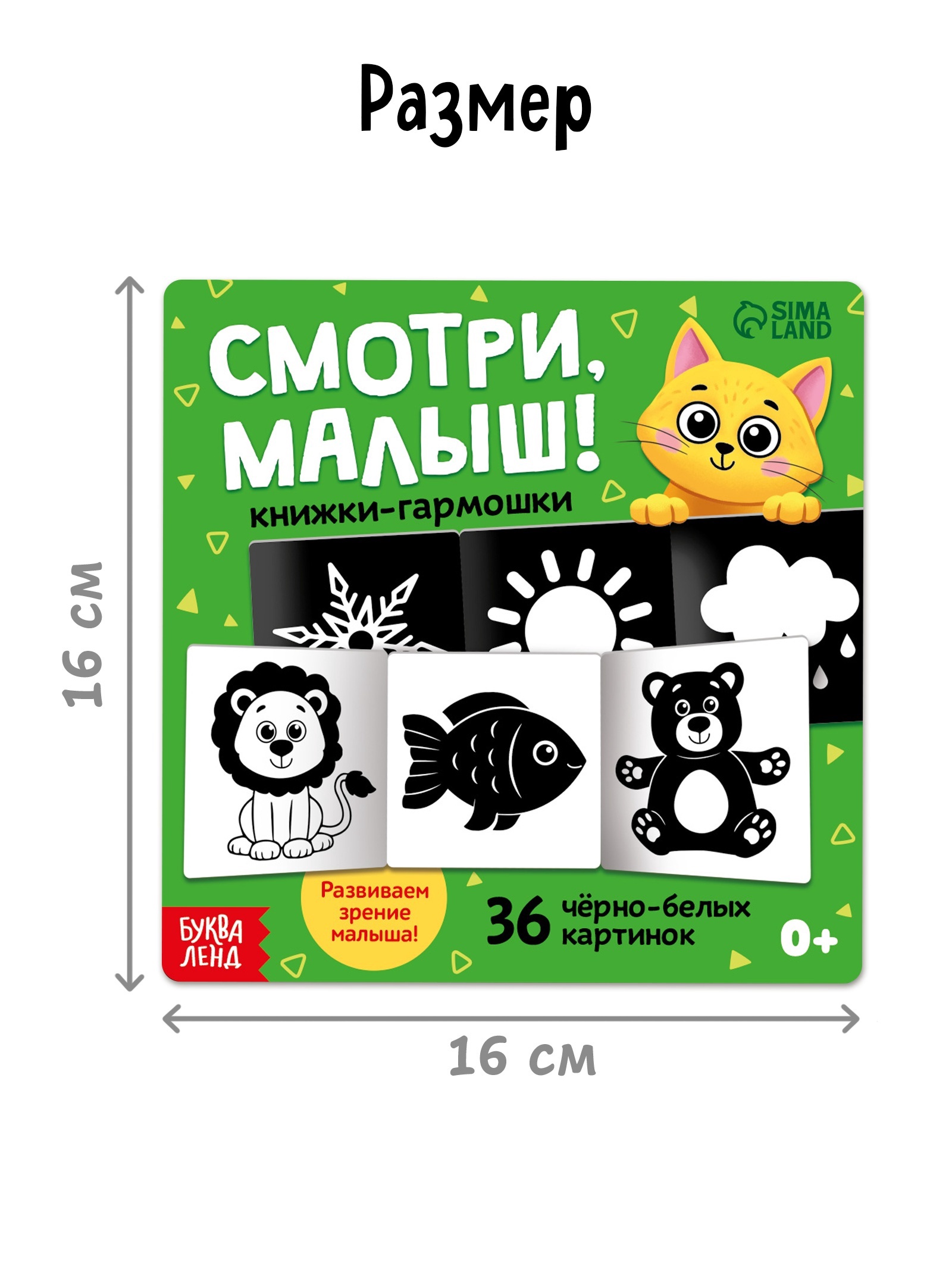 Набор Буква-ленд картонных книжек гармошек Смотри малыш 6 шт - фото 10