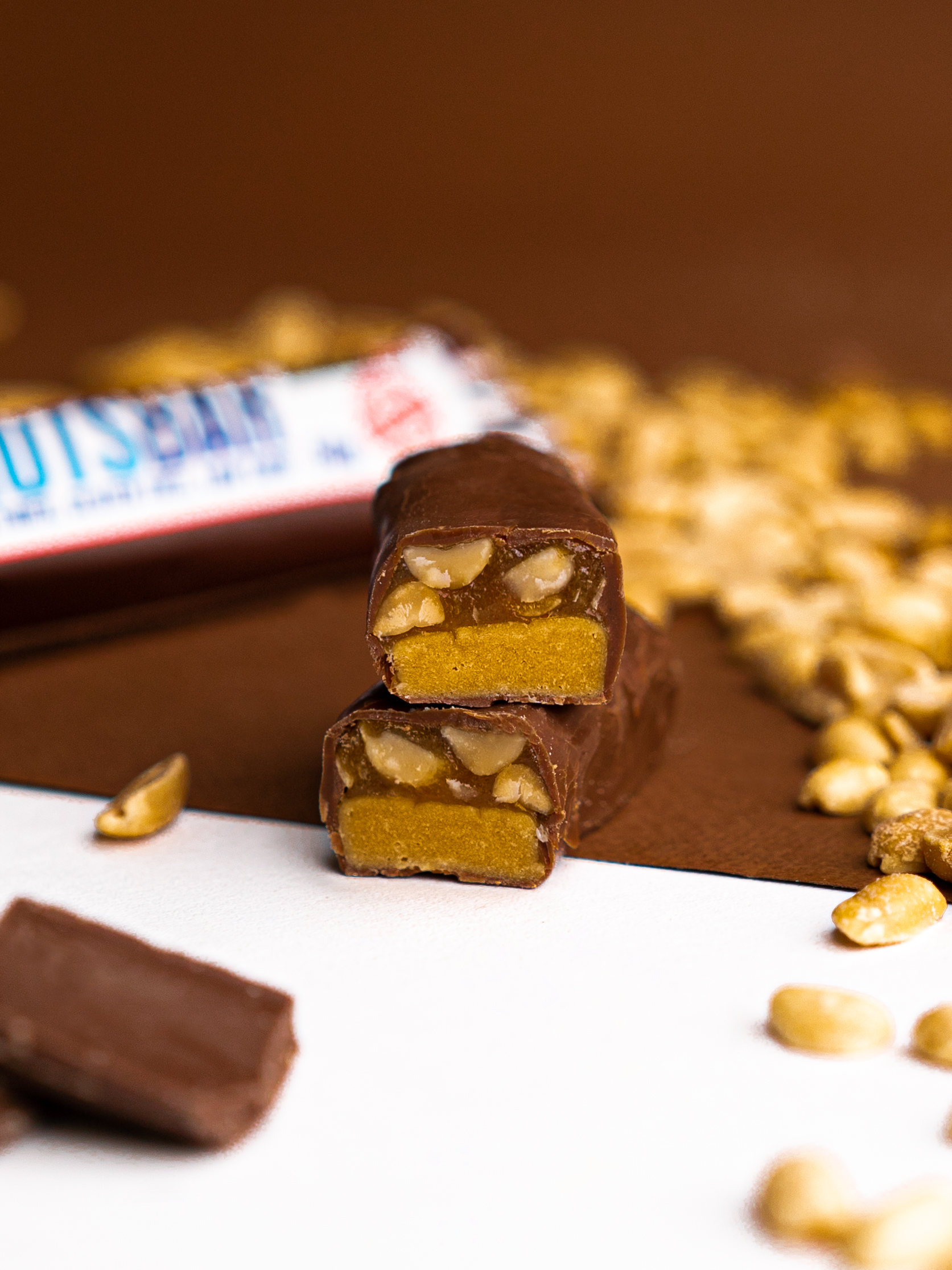 Батончик без сахара POWER PRO Nuts Bar арахис-карамель 50г - фото 3