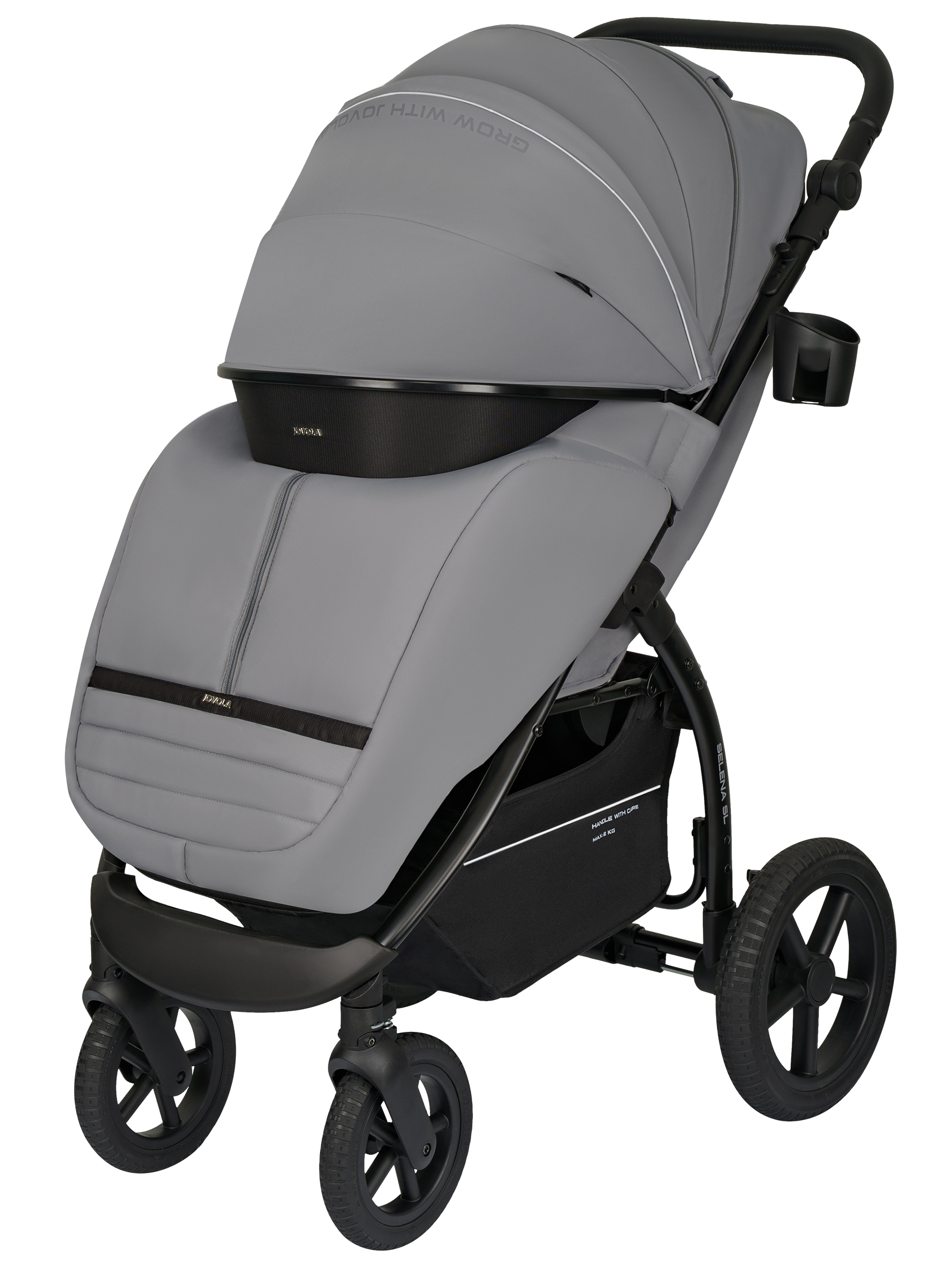 Коляска прогулочная JOVOLA Selena SL, всесезонная серый - фото 16