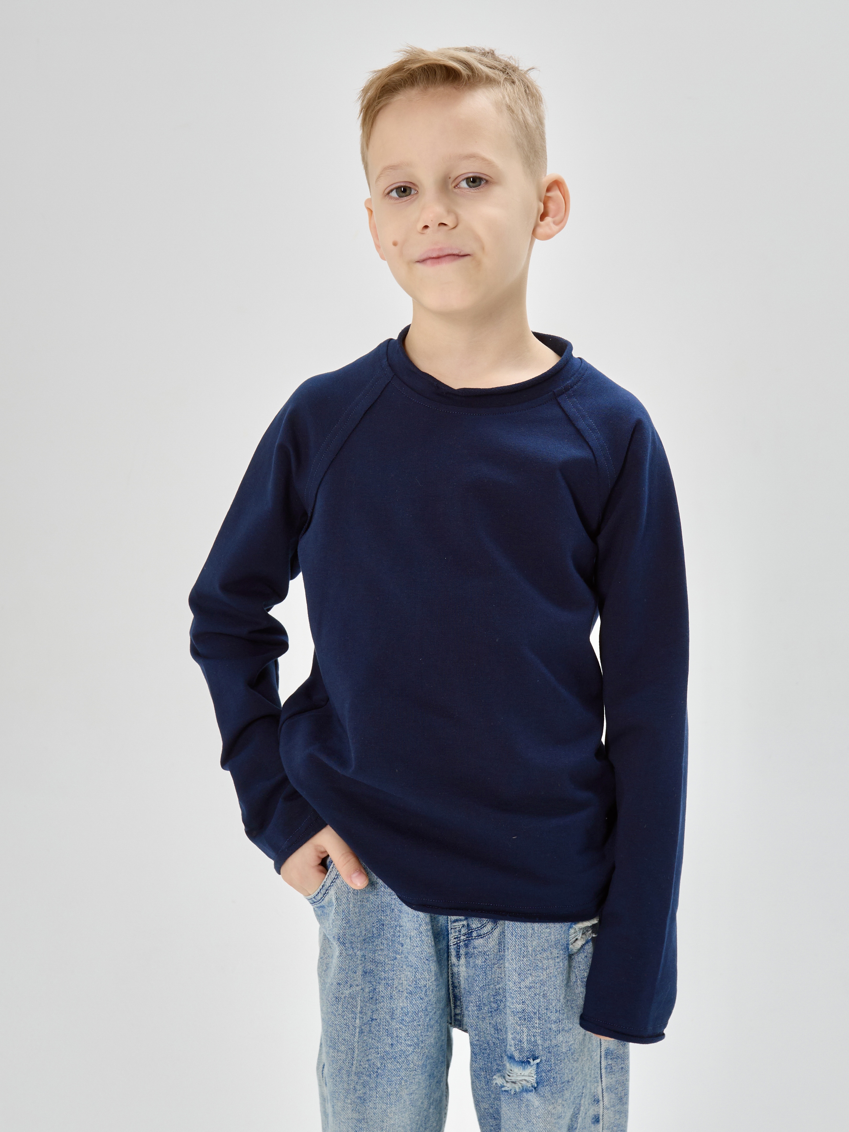 Лонгслив МОЛОДОСТЬ ГОВОРИТ синийлонгслив - фото 1