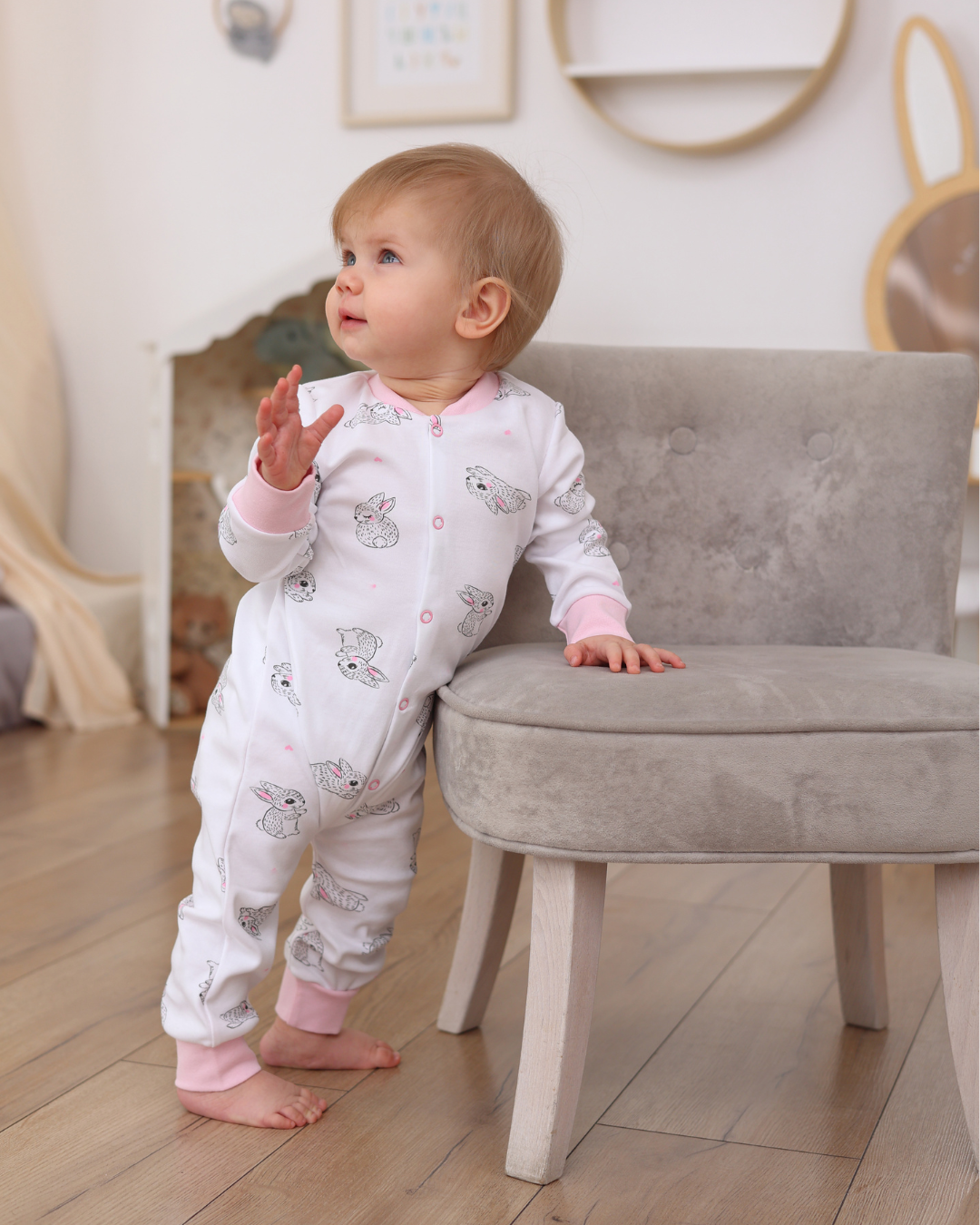 Изображение товара Комбинезон LeeLuckBaby 74 для малышей с открытой ножкой высококачественный хлопок