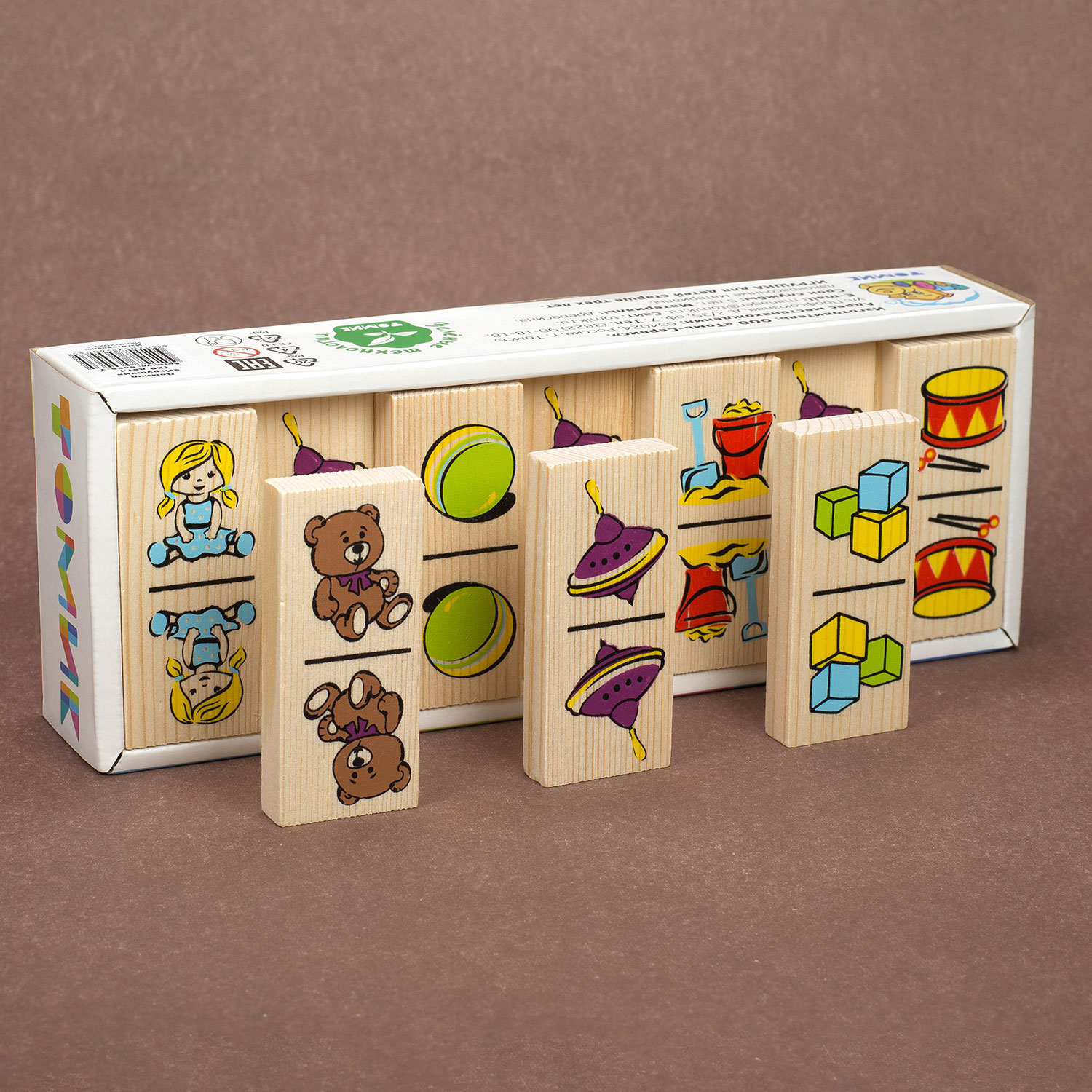 Настольная игра Томик Домино Игрушки 28 деталей - фото 9