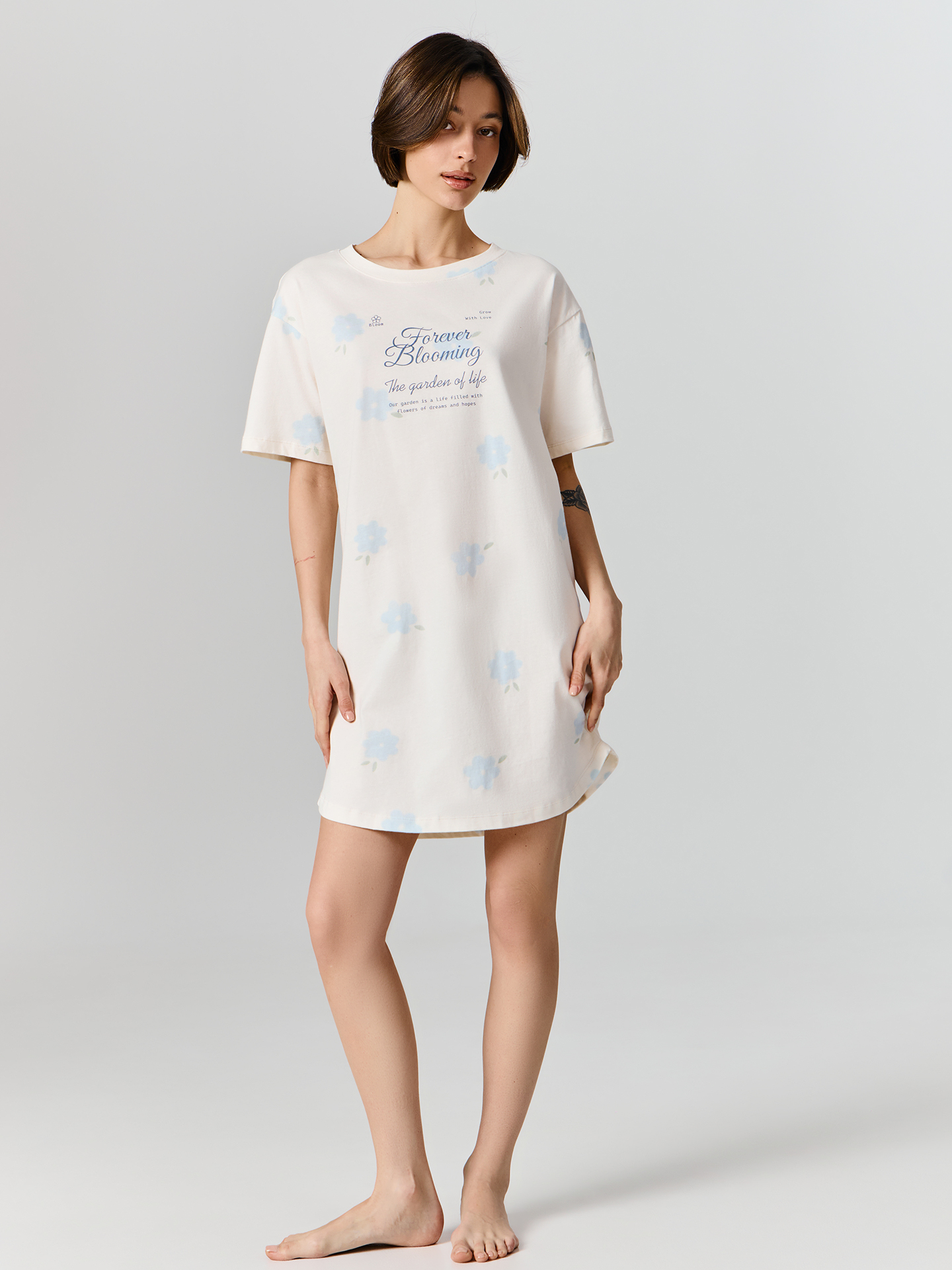 Изображение товара Ночная сорочка Mark Formelle 48 из хлопка с коротким рукавом белая