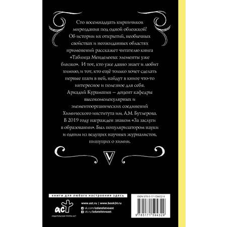 Книга АСТ Таблица Менделеева элементы уже близко