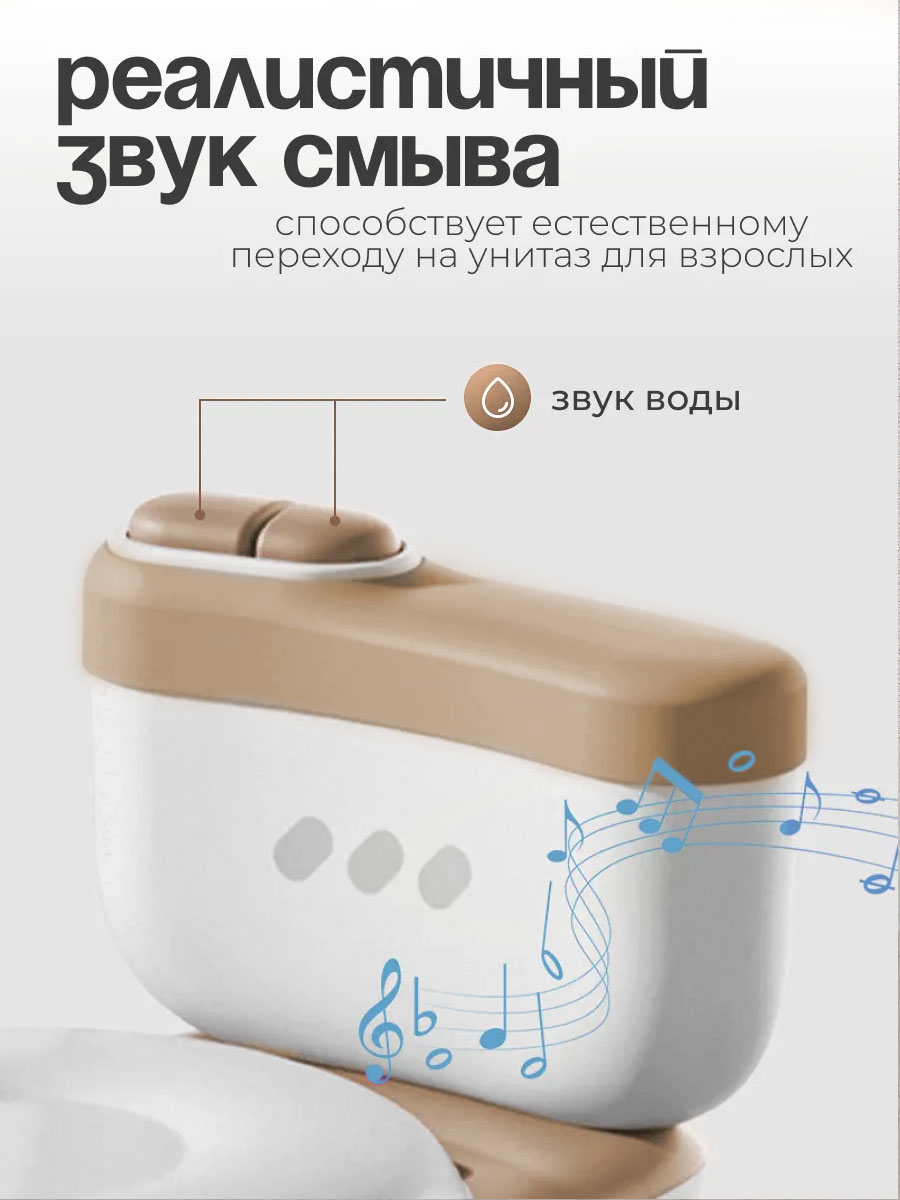 Горшок CINLANKIDS музыкальный бежевый - фото 4