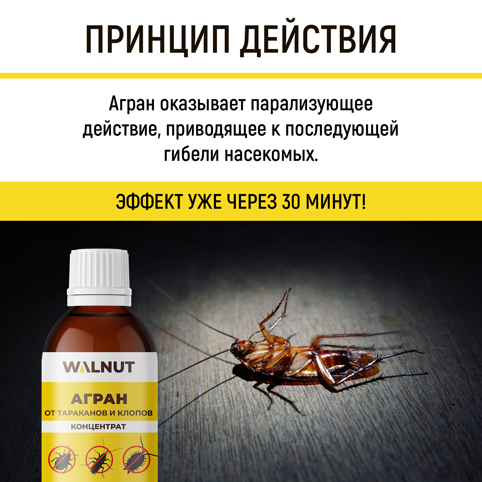 Агран WALNUT отрава от клопов блох и тараканов 50 мл - фото 5