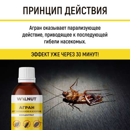 Агран WALNUT отрава от клопов блох и тараканов 50 мл