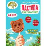 Пастила на палочке яблочная без сахара ФРУКТЫ ТУТ фруктовая, 240 гр, 24 шт