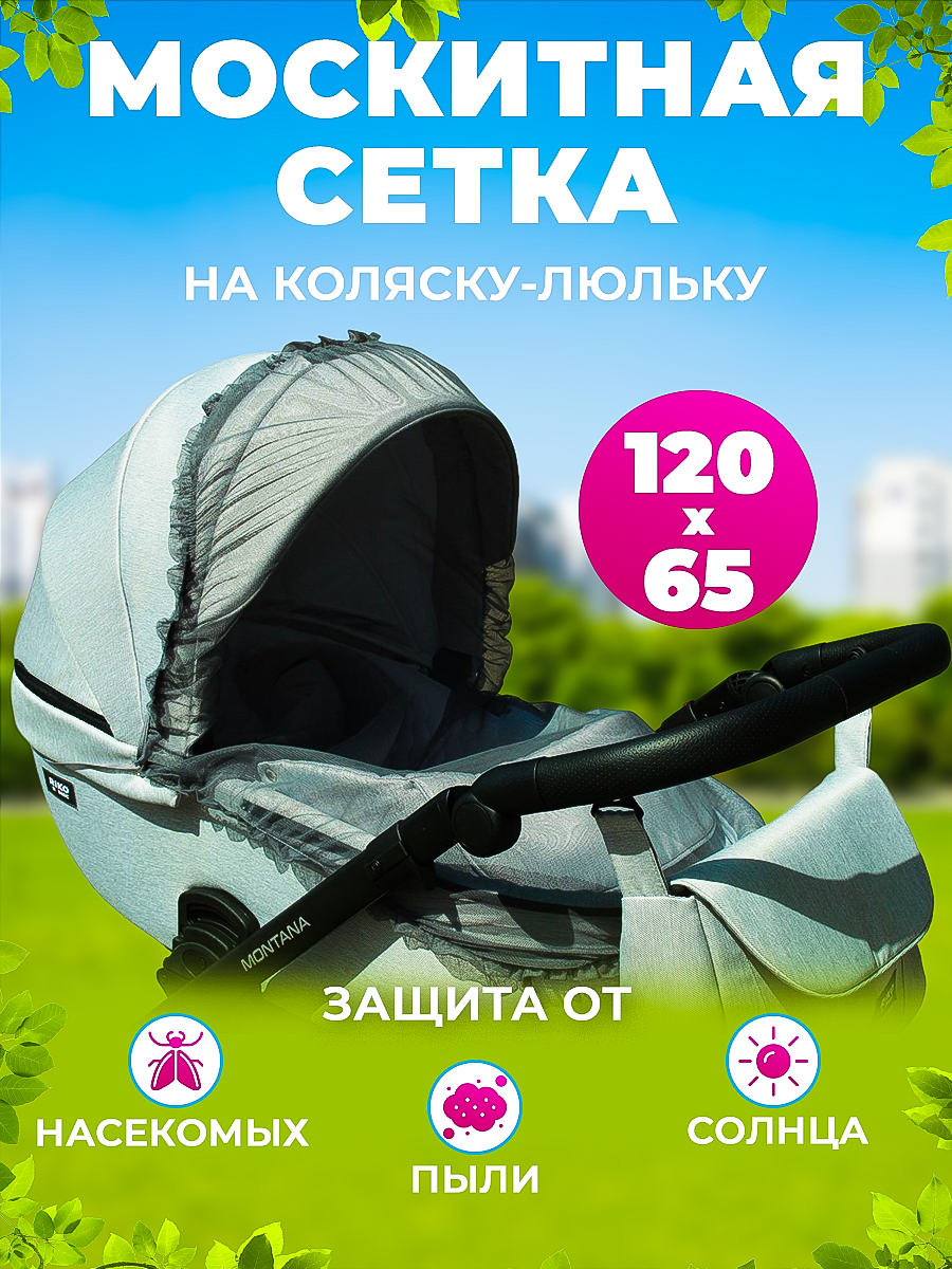 Сетка от насекомых Спортбэби 6307НКЛ01серый - фото 2
