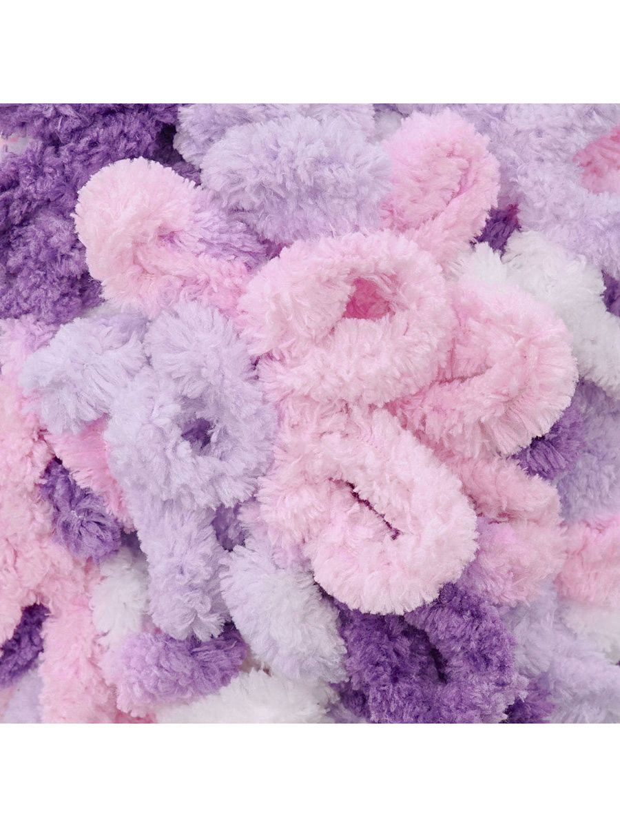 Пряжа для вязания Alize puffy color 100 г 9 м микрополиэстер плюшевая мягкая 6305 секционный 5 мотков - фото 7