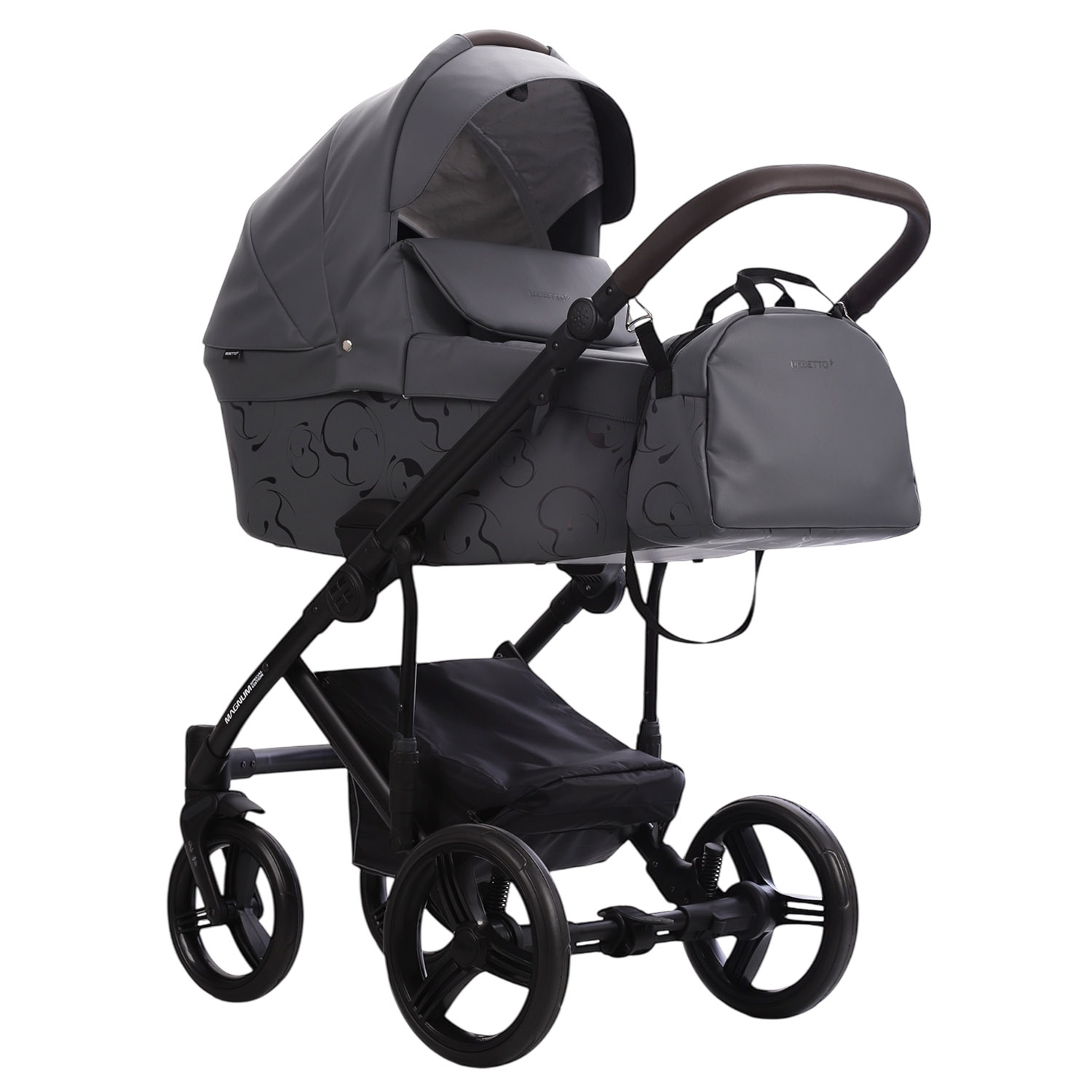 Коляска 2в1 Bebetto Magnum Light SE Pro серый - фото 1