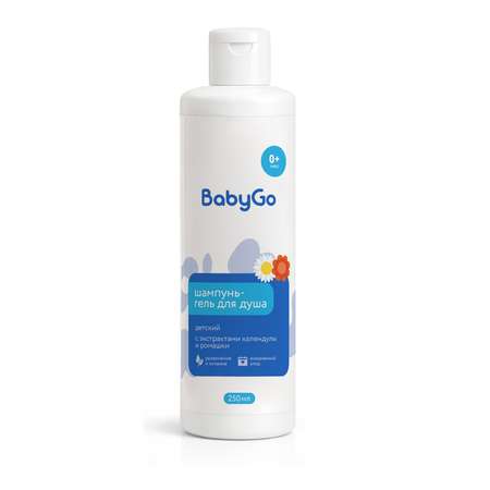 Шампунь BabyGo 2в1 календула и ромашка 0+ 250 мл