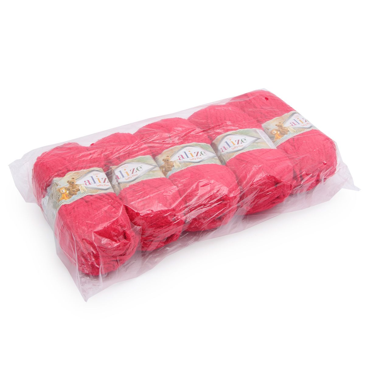 Пряжа для вязания Alize softy plus 100 г 120 м микрополиэстер мягкая плюшевая 56 красный 5 мотков - фото 11