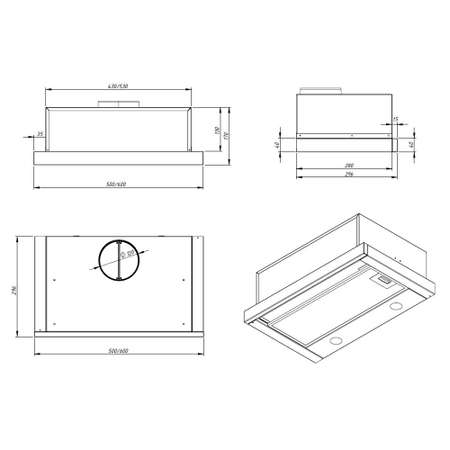 Кухонная вытяжка AKPO WK-7 Light eco twin glass 60 см. белый