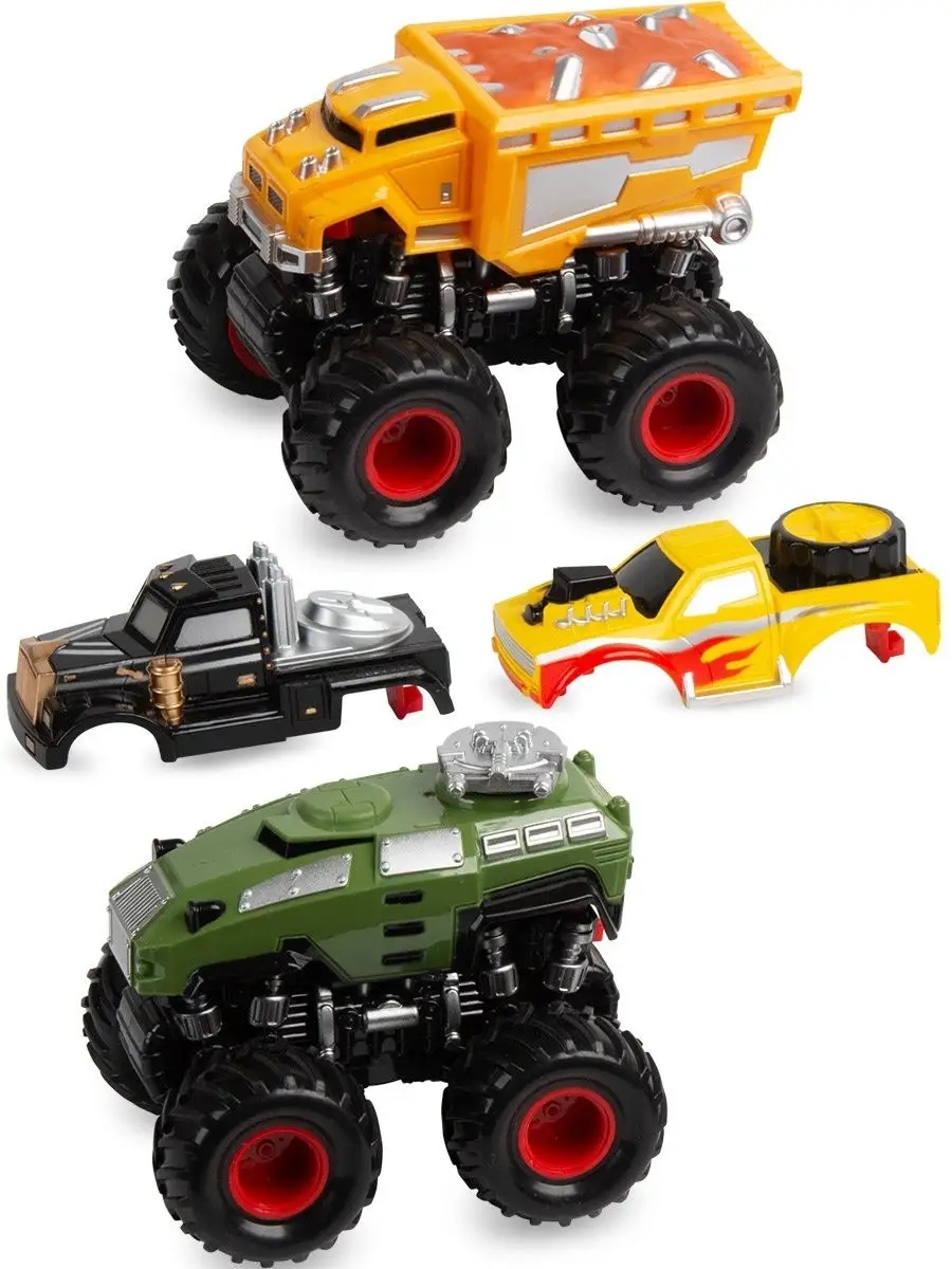 Игровой набор Handers Грузовик со сменным кузовом HAC1602-069//желто-зеленый - фото 3