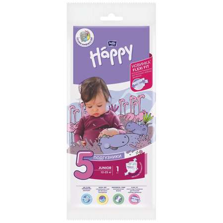 Подгузники Bella baby Happy 5 (12-25 кг) 1 шт.